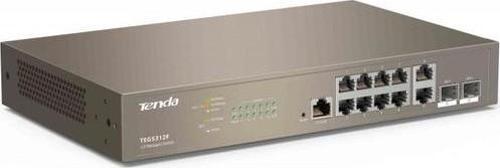 Teg5312F 8 Port 10-100-1000 Switch Hub 2 Port Sfp L2 Çelik Kasa Rack Mount