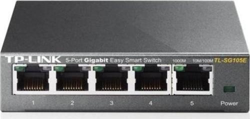 Tl-Sg105E 5 Port 10-100-1000 Mbps Easy Smart Switch Hub Çelik Kasa