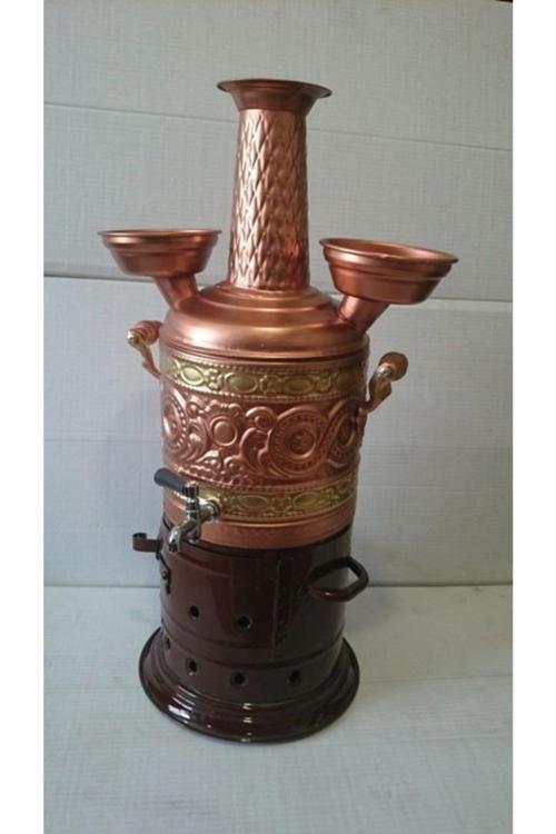 Alttan Yakmalı Bakır Semaver