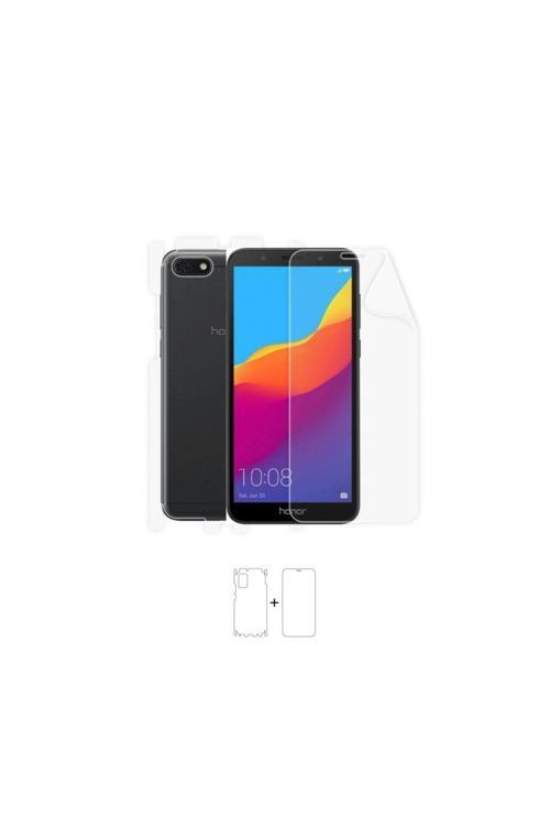 Honor 7s 360 ° Full Body Ekran Koruyucu Kaplama Ön Arka Yan Darbe Emici Poliüretan Film
