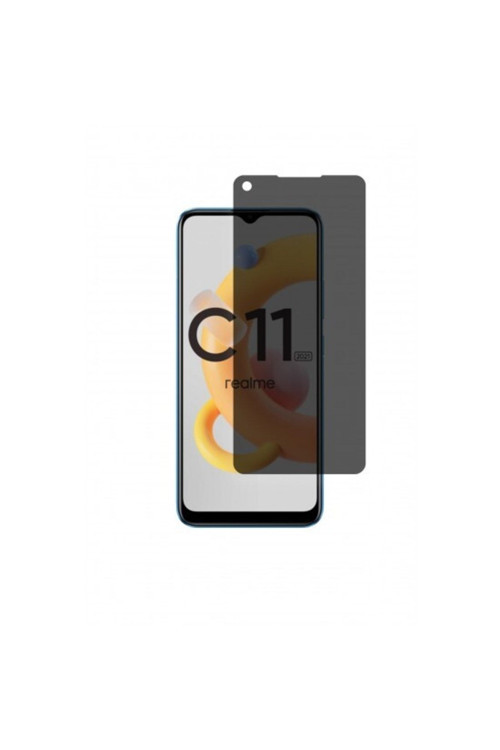 Realme C11 (2021) Mat Hayalet Ekran Koruyucu Yandan Bakınca Görünmeyen Ekran Privacy Ekran Koruyucu