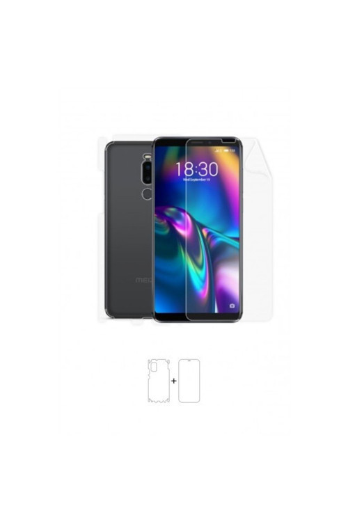 Meizu Note 8 360 ° Full Body Ekran Koruyucu Kaplama Ön Arka Yan Darbe Emici Poliüretan Film