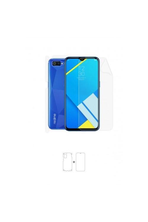 Realme C2 360 ° Full Body Ekran Koruyucu Kaplama Ön Arka Yan Darbe Emici Poliüretan Film