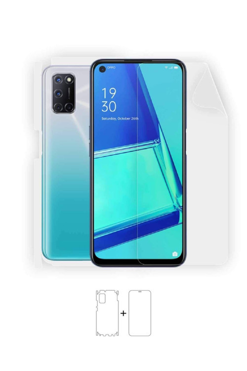 Oppo A52 360 ° Full Body Ekran Koruyucu Kaplama Ön Arka Yan Darbe Emici Poliüretan Film