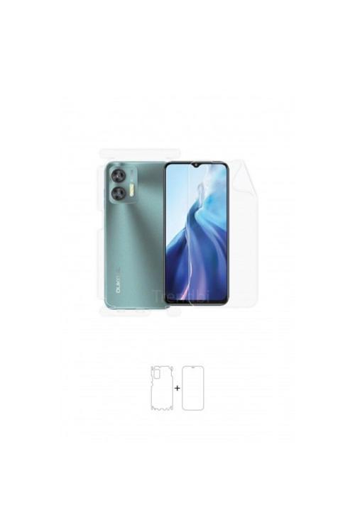 Oukitel C36 360 ° Full Body Ekran Koruyucu Kaplama Ön Arka Yan Darbe Emici Poliüretan Film