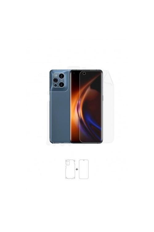 Oppo Find X3 360 ° Full Body Ekran Koruyucu Kaplama Ön Arka Yan Darbe Emici Poliüretan Film