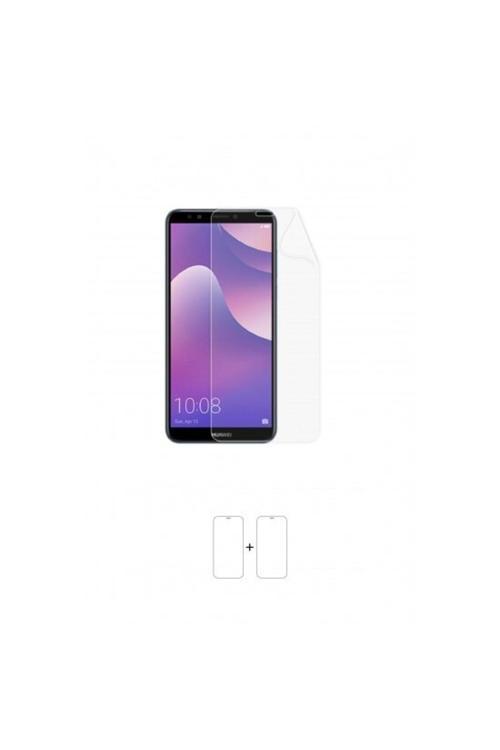 Huawei Y7 2018 Ekran Koruyucu Kaplama Darbe Emici Poliüretan Film Amerika Üretimi