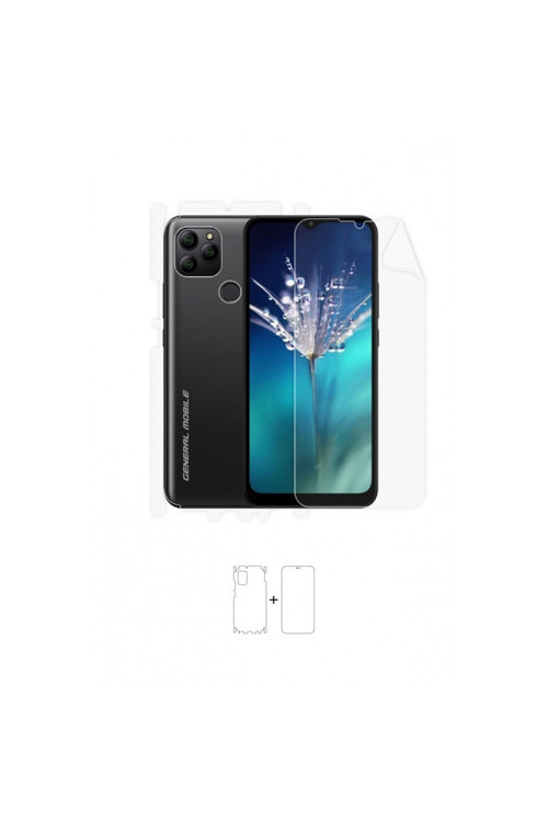 General Mobile Gm 21 360 ° Full Body Ekran Koruyucu Kaplama Ön Arka Yan Darbe Emici Poliüretan Film