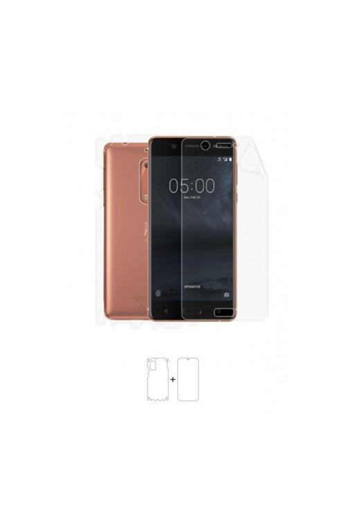 Nokia 5 360 ° Full Body Ekran Koruyucu Kaplama Ön Arka Yan Darbe Emici Poliüretan Film