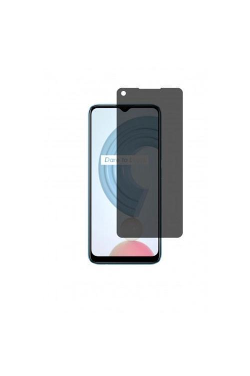 Realme C21 Mat Hayalet Ekran Koruyucu Kaplama Yandan Bakınca Görünmeyen Privacy Ekran Koruyucu