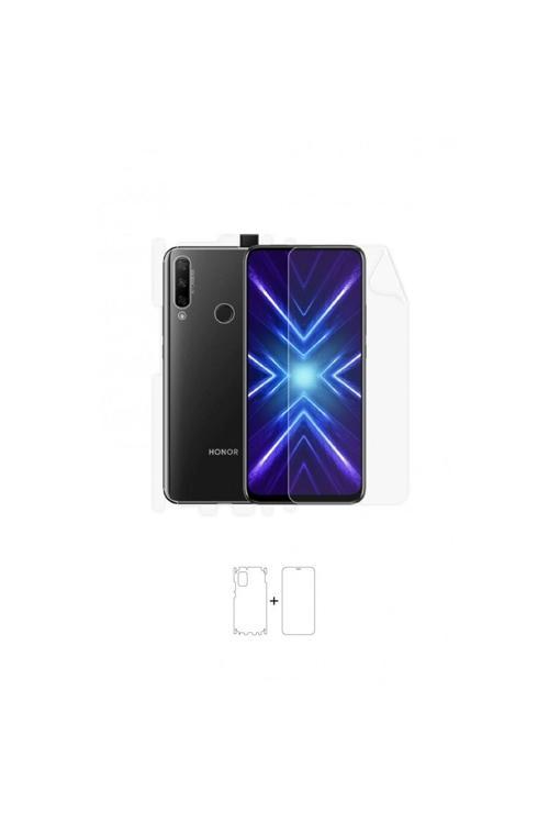 Honor 9x 360 ° Full Body Ekran Koruyucu Kaplama Ön Arka Yan Darbe Emici Poliüretan Film