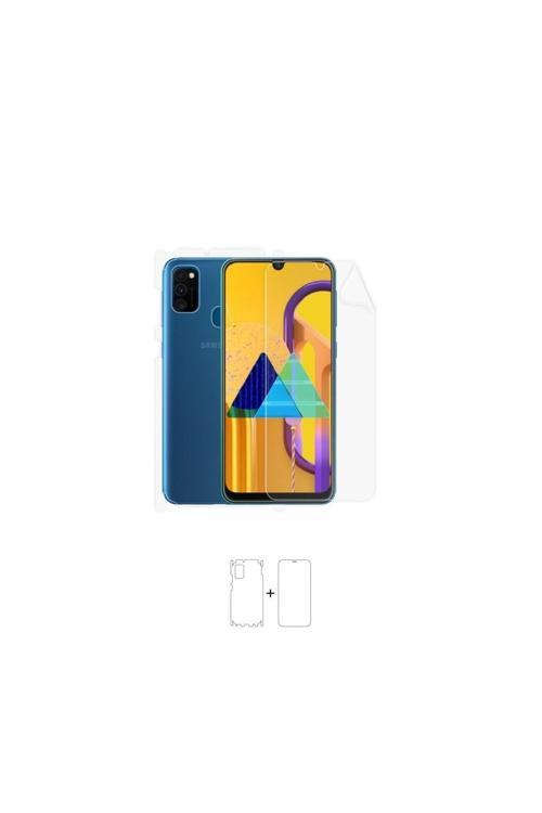 Galaxy M30s 360 ° Full Body Ekran Koruyucu Kaplama Ön Arka Yan Darbe Emici Poliüretan Film