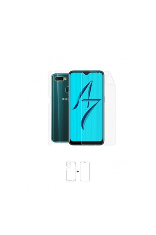Oppo Ax7 360 ° Full Body Ekran Koruyucu Kaplama Ön Arka Yan Darbe Emici Poliüretan Film