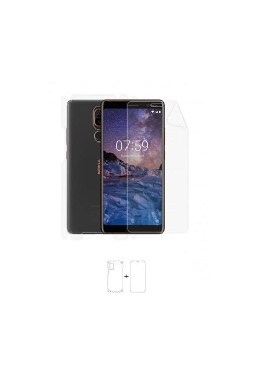 Nokia 7 Plus 360 ° Full Body Ekran Koruyucu Kaplama Ön Arka Yan Darbe Emici Poliüretan Film