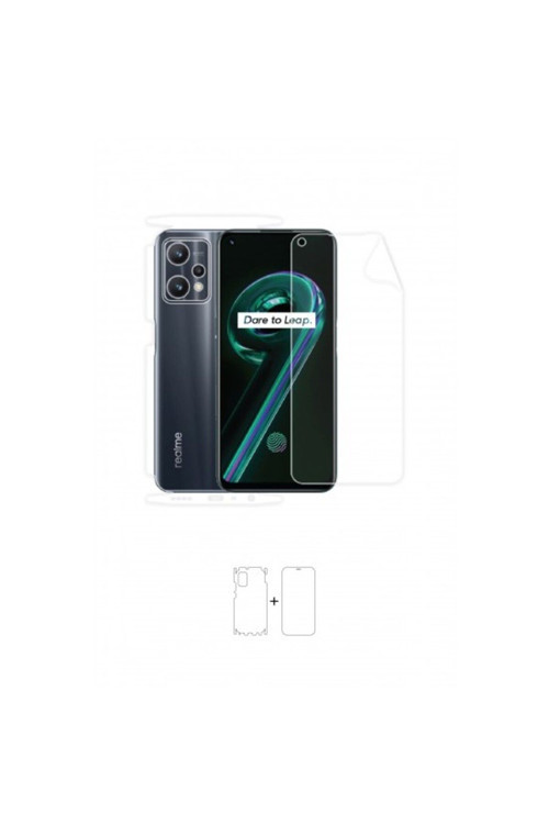 Realme 9 Pro 360 ° Full Body Ekran Koruyucu Kaplama Ön Arka Yan Darbe Emici Poliüretan Film