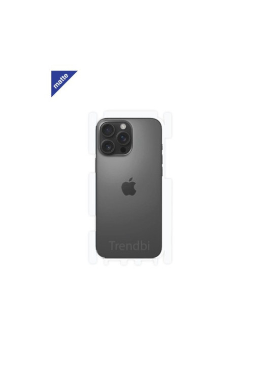 iPhone 16 Pro Max Mat Arka Yan Koruyucu Darbe Emici Poliüretan Film