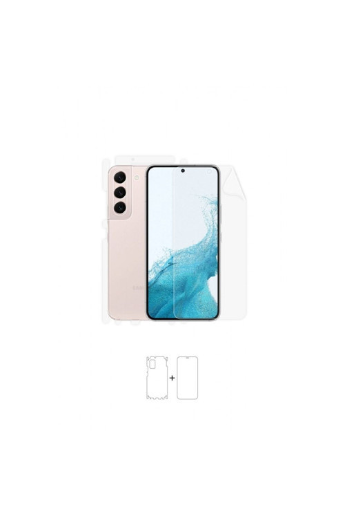 Galaxy S22 360 ° Full Body Ekran Koruyucu Kaplama Ön Arka Yan Darbe Emici Poliüretan Film