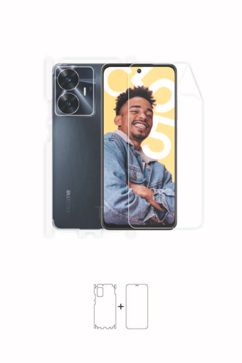 Realme C55 Ile Uyumlu 360 Derece Fullbody Kaplama Ön Arka Ve Yan Koruyucu Film