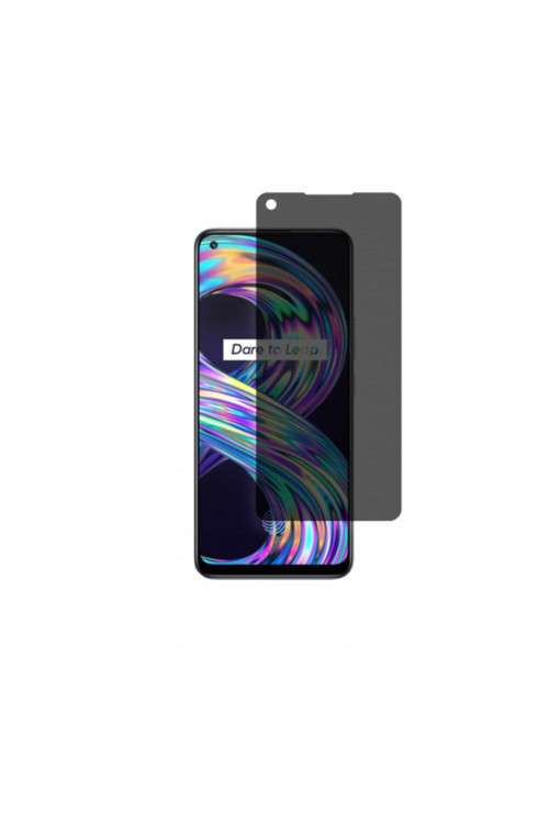 Realme 8 Mat Hayalet Ekran Koruyucu Kaplama Yandan Bakınca Görünmeyen Privacy Ekran Koruyucu
