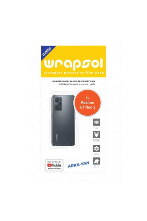 Realme GT Neo 2 Mat Arka Yan Koruyucu Darbe Emici Poliüretan Film Amerika Üretimi