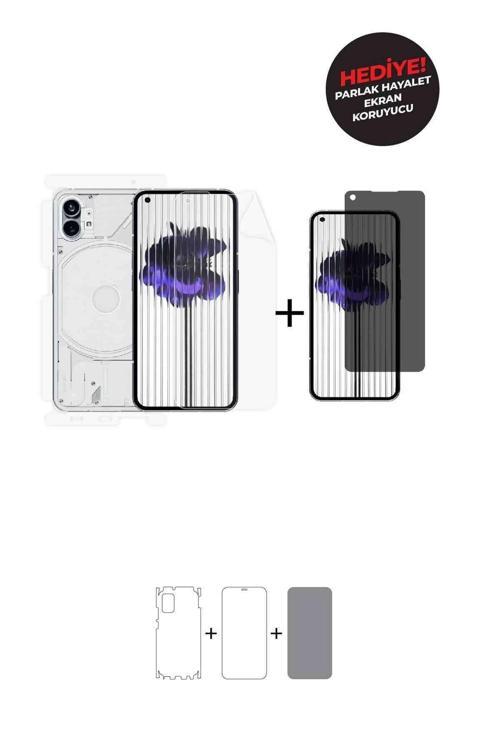 Nothing Phone 1 Parlak Hayalet Ekran Koruyucu Hediyeli Fullbody Kaplama
