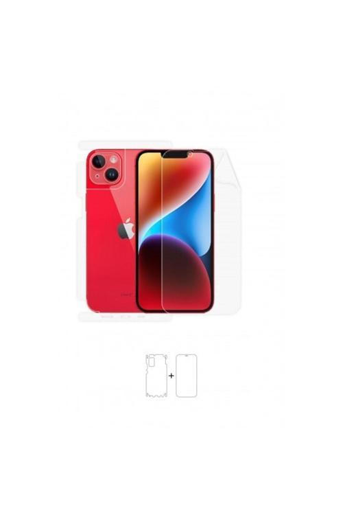 Iphone 14 Plus Uyumlu 360 ° Full Body Ekran Koruyucu Kaplama Ön Arka Yan Darbe Emici Poliüretan Film