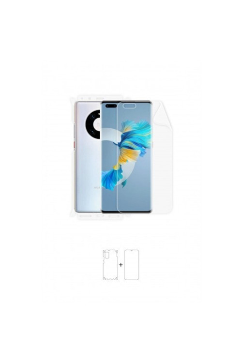 Huawei Mate 40 Pro 360 ° Full Body Ekran Koruyucu Kaplama Ön Arka Yan Darbe Emici Poliüretan Film