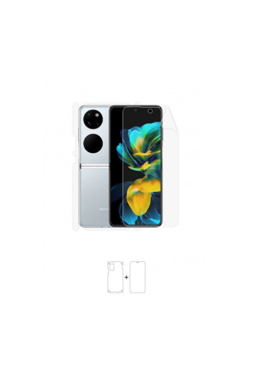 Huaweı Pocket S 360 ° Full Body Ekran Koruyucu Kaplama Ön Arka Yan Darbe Emici Poliüretan Film