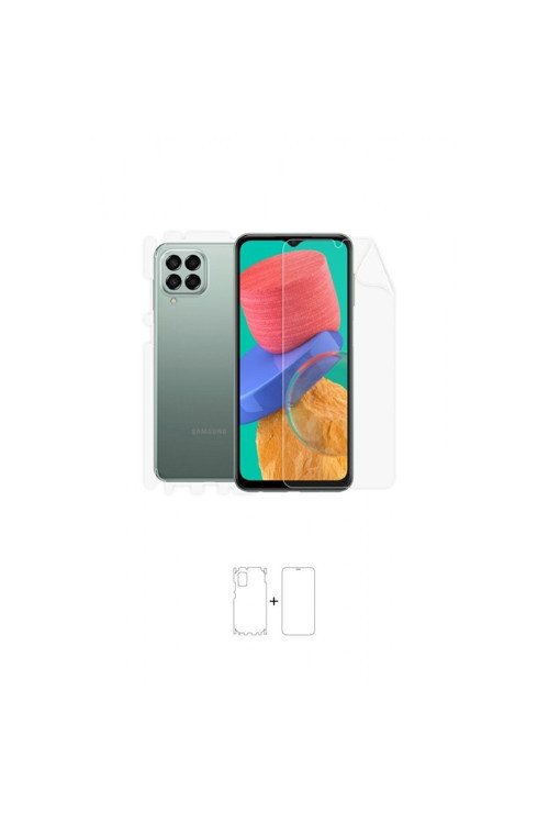 Galaxy M32 5g 360 ° Full Body Ekran Koruyucu Kaplama Ön Arka Yan Darbe Emici Poliüretan Film