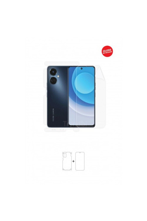 TECNO CAMON 19 Uyumlu ÖN, ARKA VE YAN FULL BODY 360 DERECE KORUYUCU TPU FİLM
