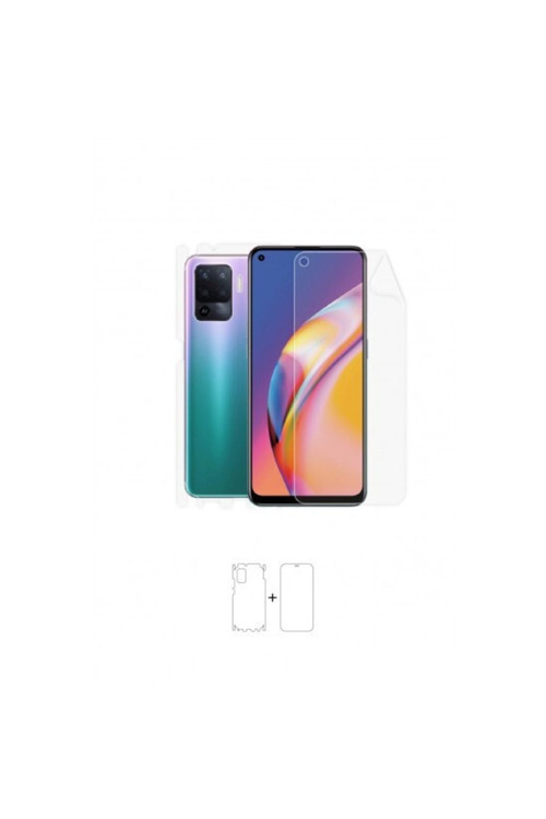Oppo Reno 5 Lite 360 ° Full Body Ekran Koruyucu Kaplama Ön Arka Yan Darbe Emici Poliüretan Film