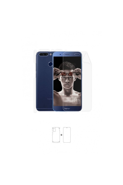 Honor 8 Pro 360 ° Full Body Ekran Koruyucu Kaplama Ön Arka Yan Darbe Emici Poliüretan Film