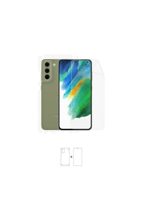 Galaxy S21 Fe 360 ° Full Body Ekran Koruyucu Kaplama Ön Arka Yan Darbe Emici Poliüretan Film