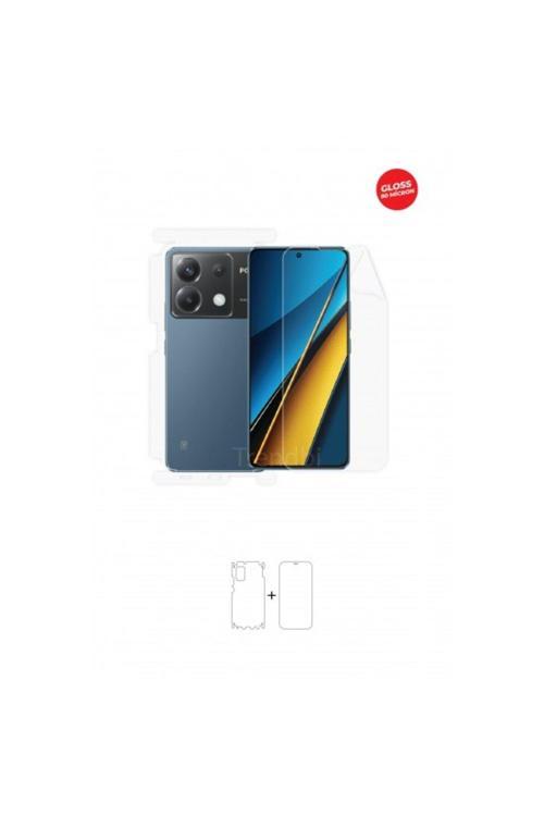 Xiaomi Poco X6 5G 360 ° Full Body Ekran Koruyucu Kaplama Ön Arka Yan Darbe Emici Hd Film
