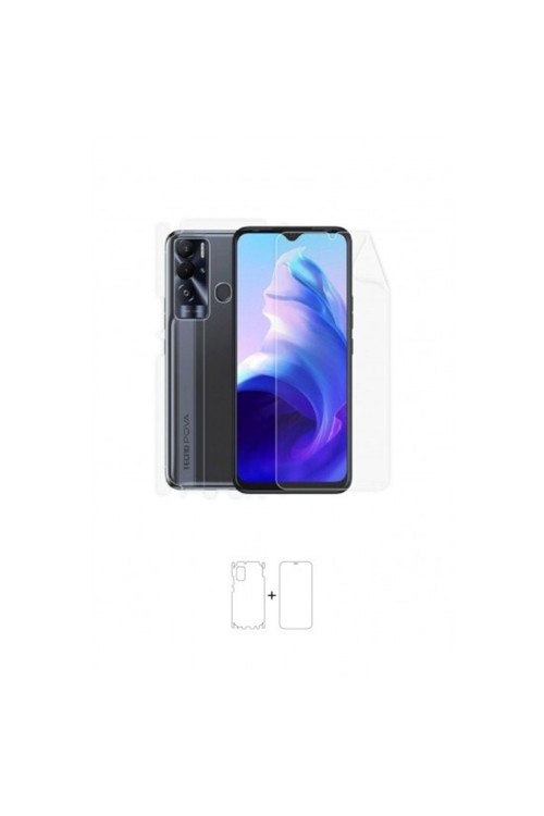 Tecno Pova Neo 360 ° Full Body Ekran Koruyucu Kaplama Ön Arka Yan Darbe Emici Poliüretan Film