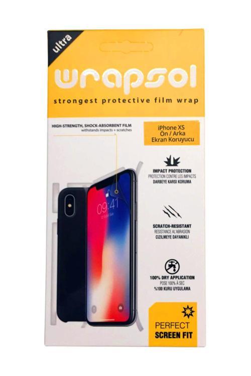 Iphone Xs 360 ° Full Body Ekran Koruyucu Kaplama Ön Arka Yan Darbe Emici Poliüretan Film