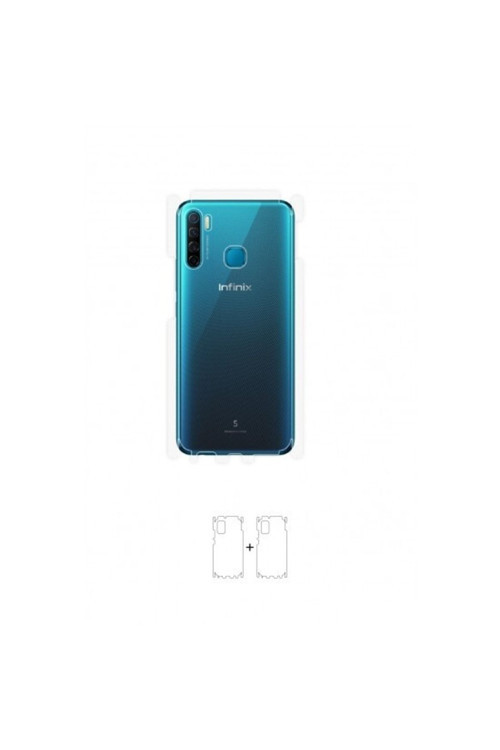 Infinix S5 Lite Arka Yan Koruyucu Darbe Emici Poliüretan Film Amerika Üretimi