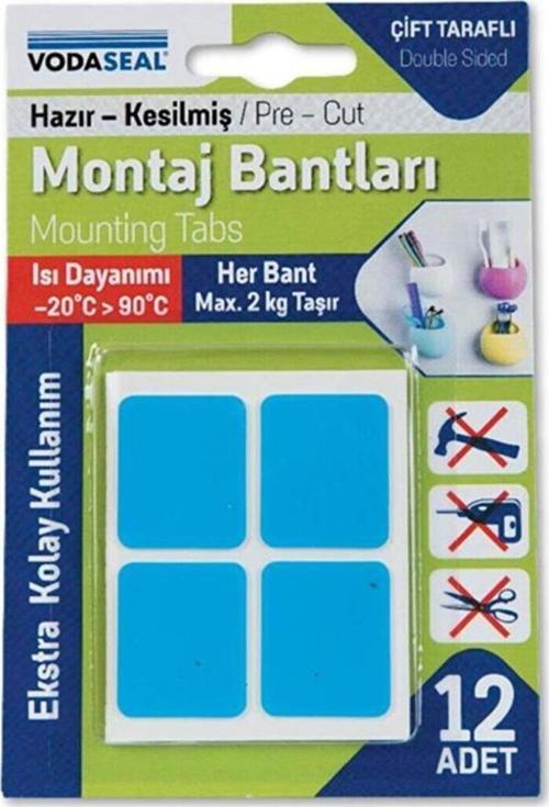 Montoj Bantı Hazır Kesilmiş 12 Li Mavi-Beyaz