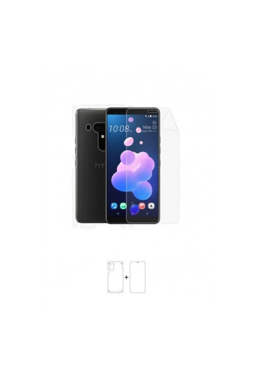 Htc U12 Plus 360 ° Full Body Ekran Koruyucu Kaplama Ön Arka Yan Darbe Emici Poliüretan Film