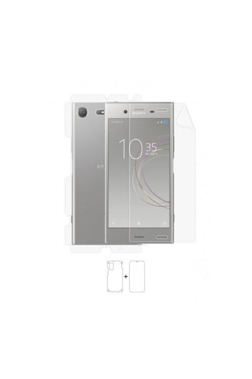 Sony Xperia Xz1 360 ° Full Body Ekran Koruyucu Kaplama Ön Arka Yan Darbe Emici Poliüretan Film
