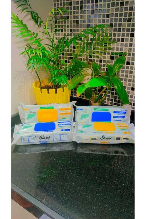 Easy Clean Köpüklü Yağ Çözücü Havlu 2 Adet ve Kireç Sökücü Havlu 2 Adet 120 Yapraklı