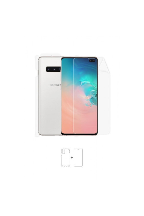 Galaxy S10 Plus 5g 360 ° Full Body Ekran Koruyucu Kaplama Ön Arka Yan Darbe Emici Poliüretan Film