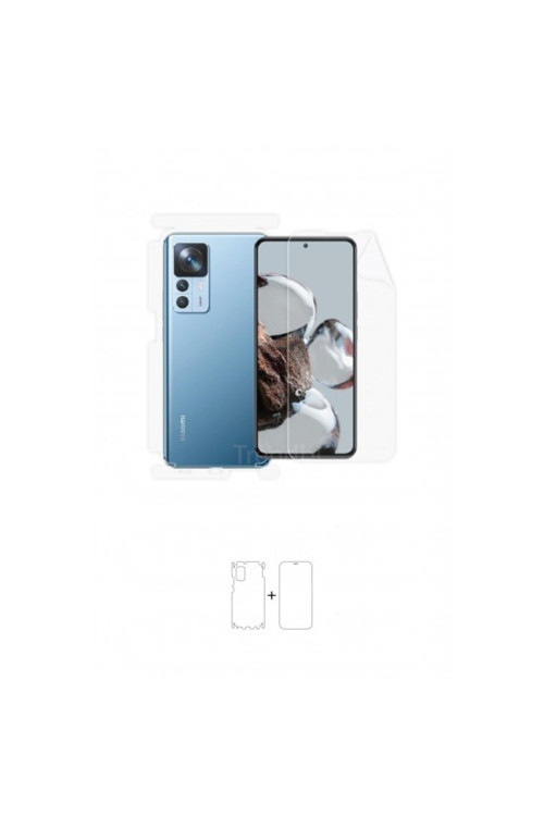 Xiaomi 12T 360 ° Full Body Ekran Koruyucu Kaplama Ön Arka Yan Darbe Emici Poliüretan Film