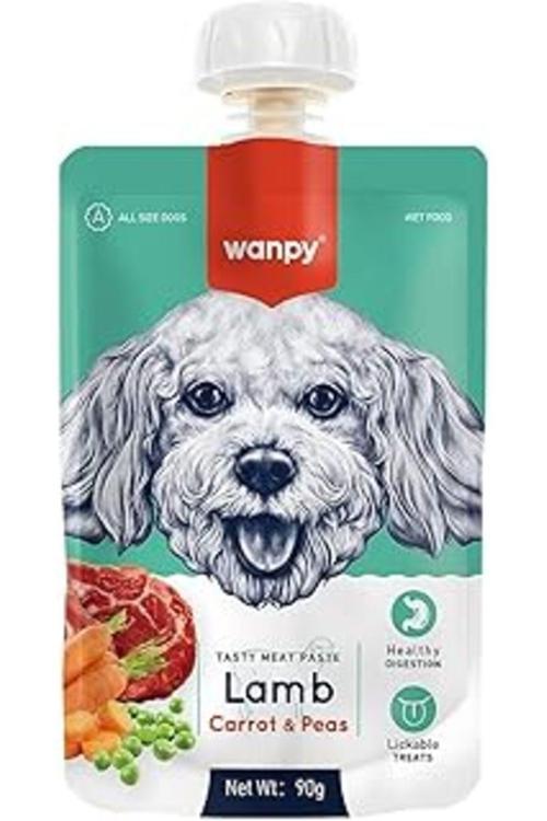 Wanpy Taze Kuzulu&Havuçlu Köpek Et Ezmesi 90 Gr