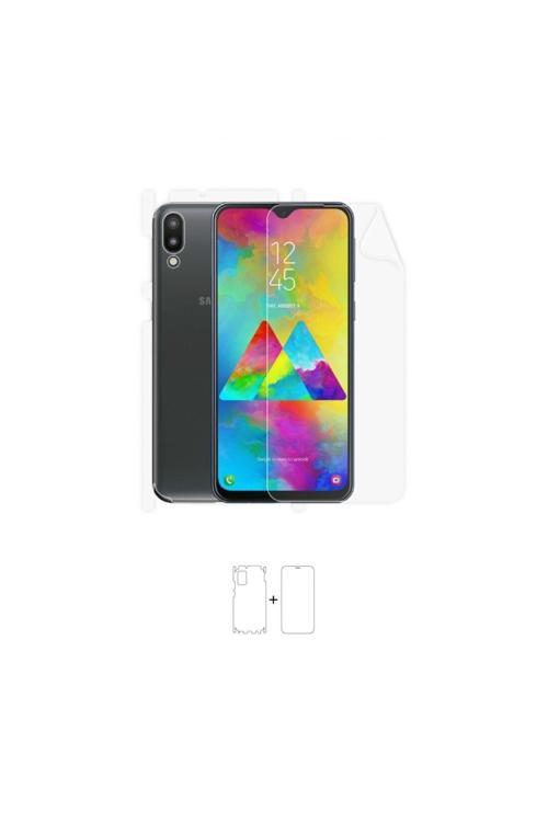 Galaxy M20 360 ° Full Body Ekran Koruyucu Kaplama Ön Arka Yan Darbe Emici Poliüretan Film