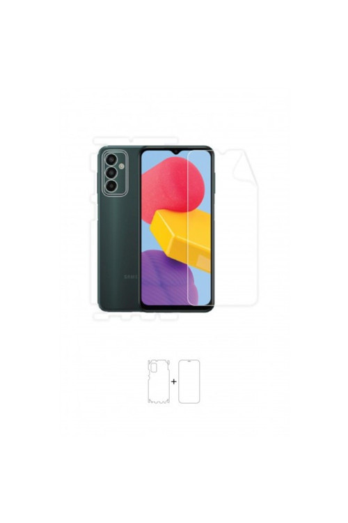 Samsung Galaxy M13 360 ° Full Body Ekran Koruyucu Kaplama Ön Arka Yan Darbe Emici Poliüretan Film