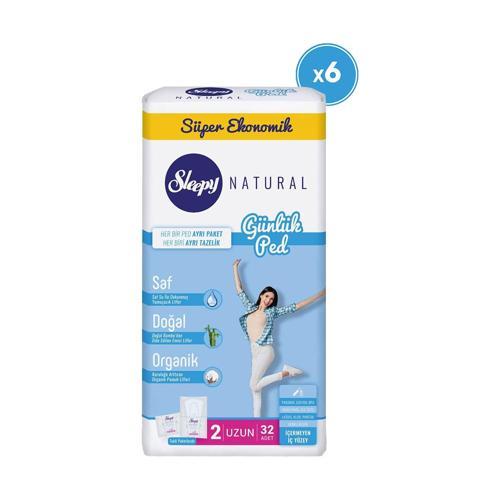Natural Günlük Ped Uzun 6X32=192 Adet Ped