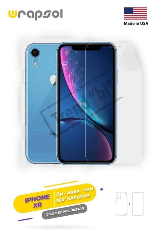 Iphone Xr 360 ° Full Body Ekran Koruyucu Kaplama Ön Arka Yan Darbe Emici Poliüretan Film