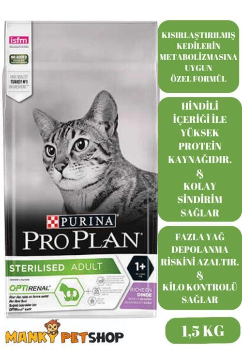 PROPLAN STERİLİSED ADULT HİNDİLİ KISIRLAŞTIRILMIŞ KEDİ MAMASI (1,5KG)