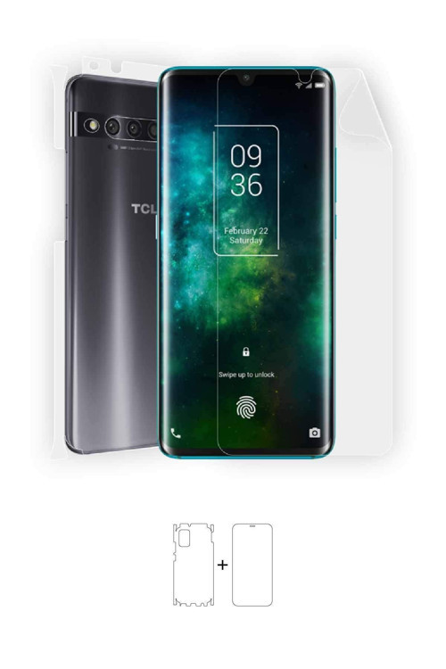 Tcl 10 Pro 360 ° Full Body Ekran Koruyucu Kaplama Ön Arka Yan Darbe Emici Poliüretan Film